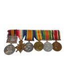 Boer War and later medal group comprising Queen's South Africa medal, 1914 Star, War and Victory med
