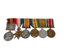 Boer War and later medal group comprising Queen's South Africa medal, 1914 Star, War and Victory med