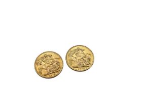 G.B. - Gold Sovereigns George V 1913 GVF & 1914 AEF (2 coins)