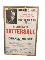 1956 Wigmore Hall poster - framed