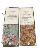 Two McLintock and Sons of Barnsley textile sample catalogues, dated 1906/7. Approximately 74 fabric