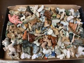 Collection of Wade Whimsies and other small animal ornaments (3 boxes)