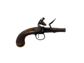 Good quality Georgian flintlock cannon barrel pocket pistol by Twigg