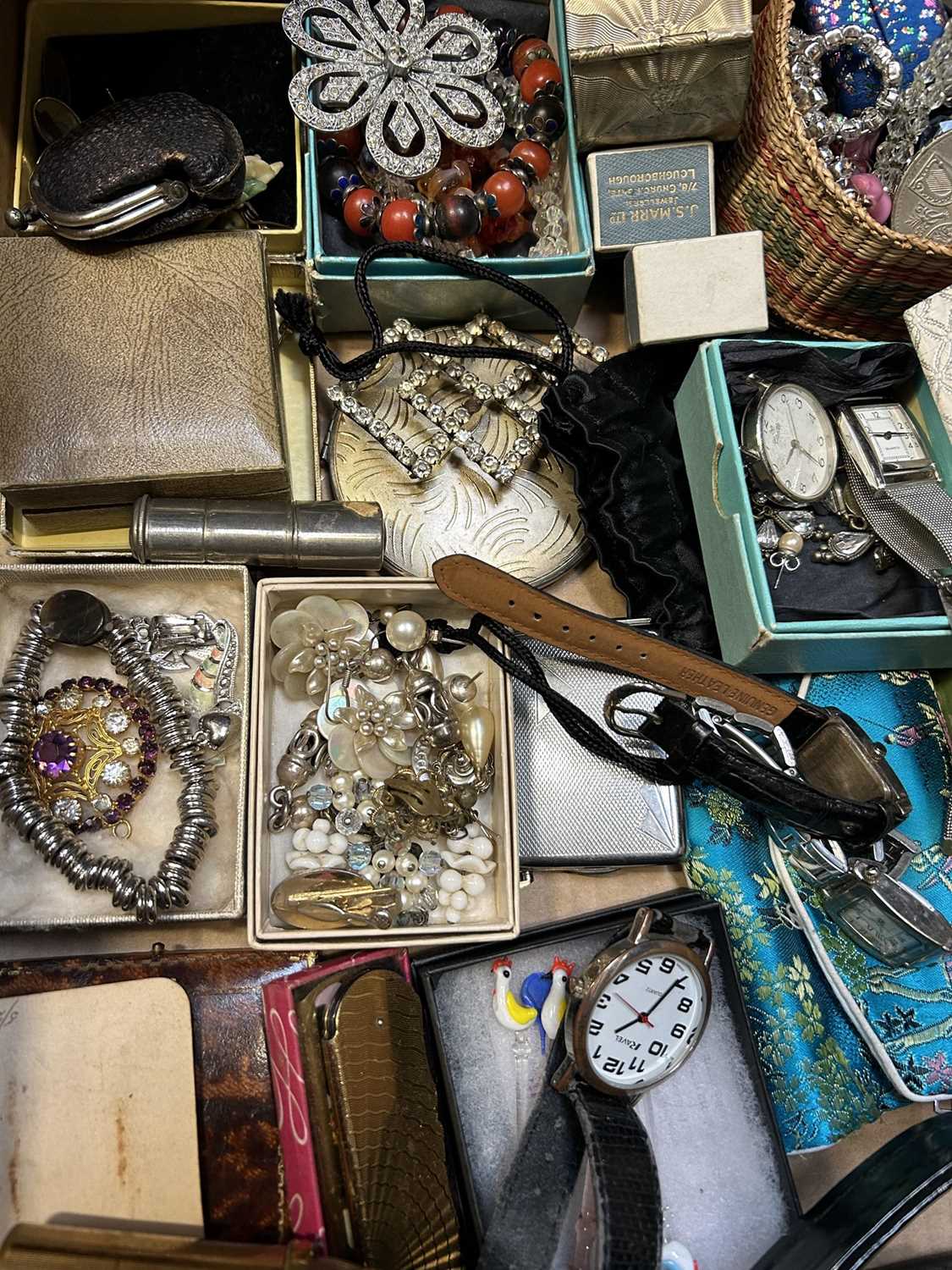 Large group of costume jewellery including various vintage bead necklaces, wristwatches, bangles, St - Image 5 of 6