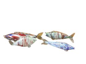 Group of Art glass fish