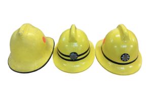 Group of seven Fire Brigade helmets including Suffolk Fire Service (7).