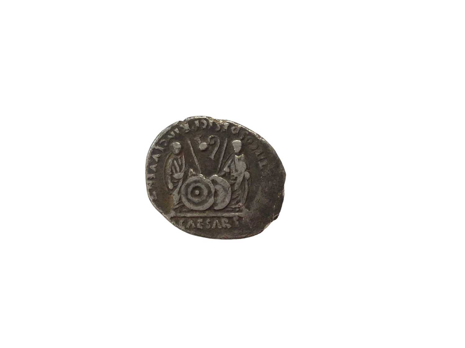 Roman - Silver Denarius Augustus, Mint of Lugdunum 2 BC - AD 4 Rev: Gaius & Lucius Caesars standing - Image 2 of 2