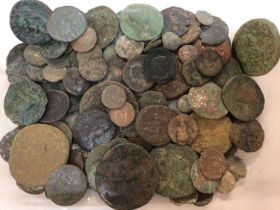 Ancients - Mixed Roman AE coins, Medieval Jettons & other issues (Qty)