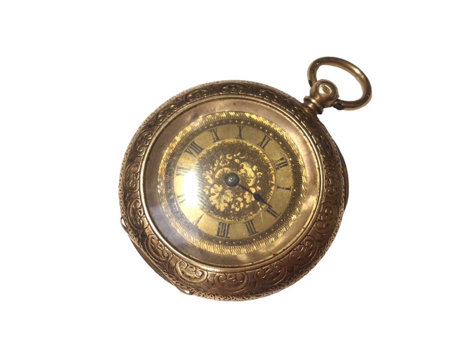 19th century 14ct gold cased Swiss fob watch