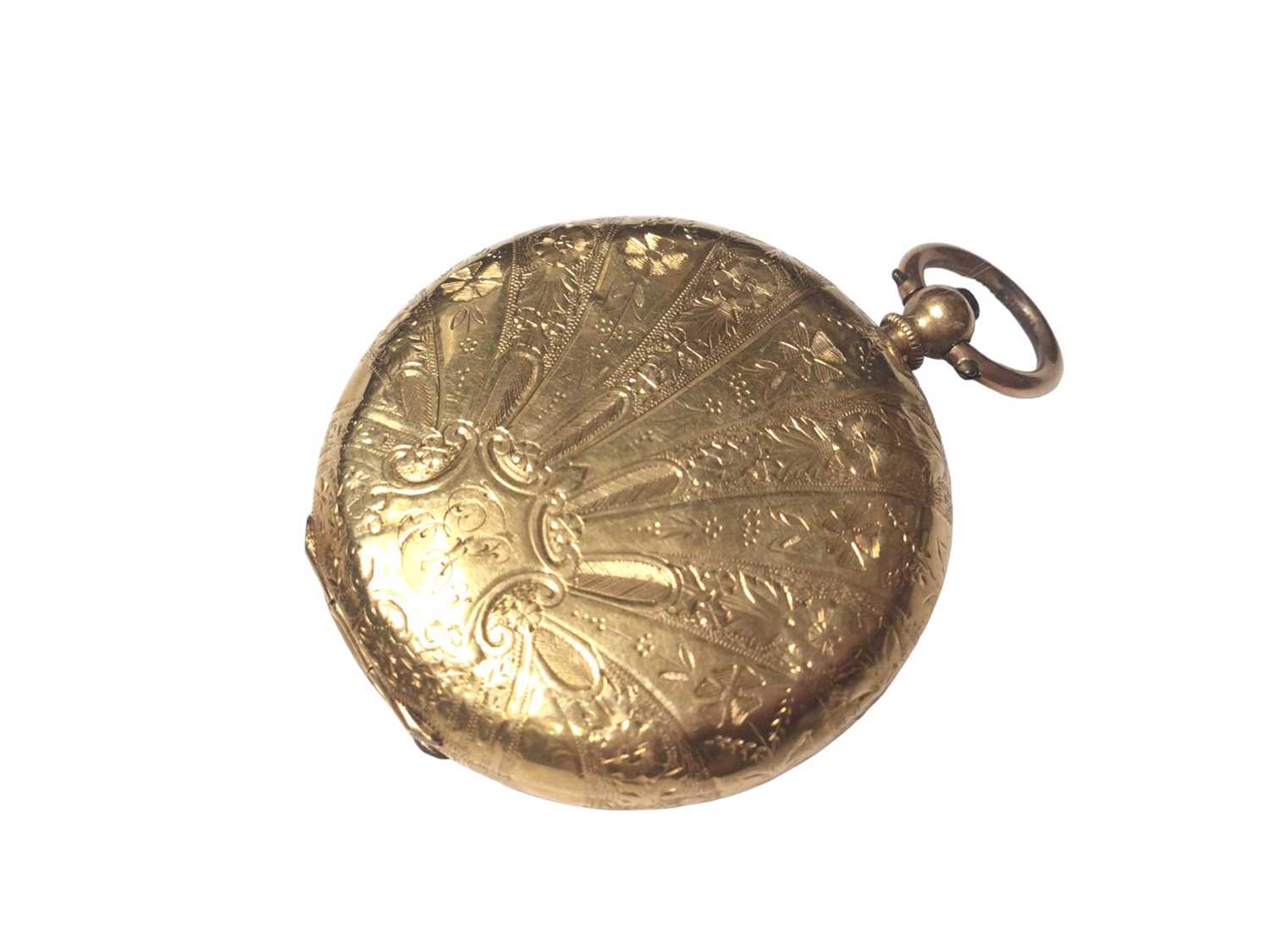Victorian 18ct gold cased fob watch - Image 2 of 4