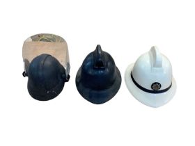 Group of six Fire Brigade helmets including Suffolk and Ipswich Fire Service (6).