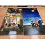 Box of LP records including Smokie, Slade, Shadows, Fergal Sharky and compilations