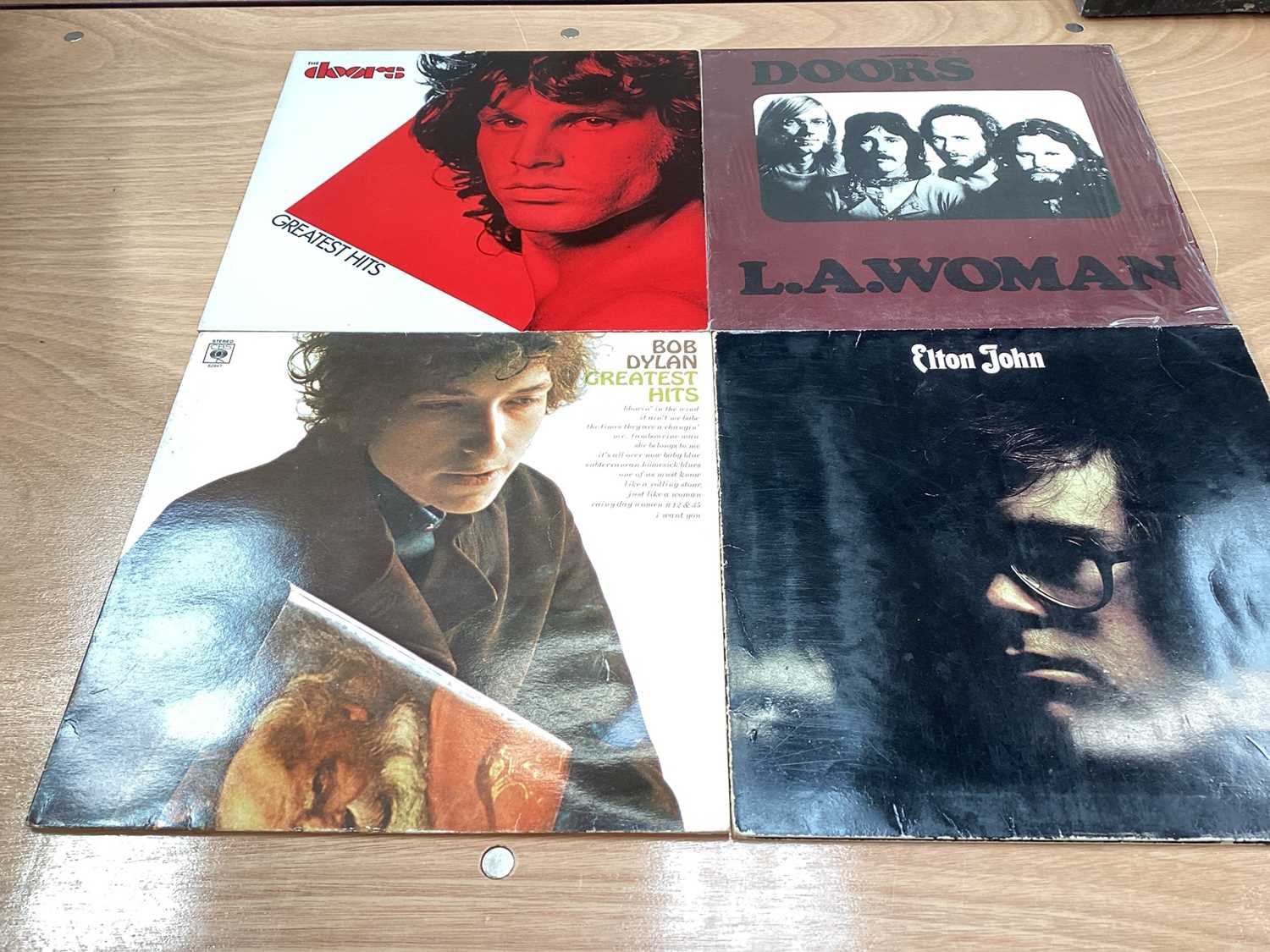 Vintage case of LP records including Alice Cooper, Doors, Elton John, Genesis, Jean Michel, Jarre an - Image 4 of 8