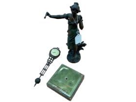 French figural spelter clock
