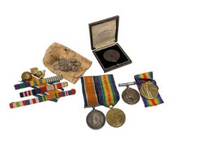 First World War pair comprising War and Victory medals named to 95731 PTE. W. Turner. R.A.M.C. Toget