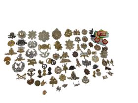 Victorian Staff Officers belt buckle and collection of cap and collar badges (65 plus)