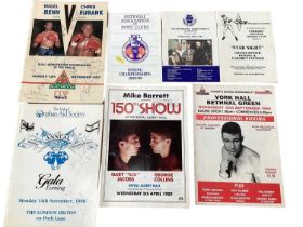 Group of boxing memorabilia, including many autographs