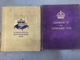 Coronation souvenir book 1937, together with George V & Edward VIII 1936