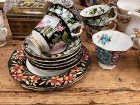 Sundry china, glass and other items, including four Royal Albert Provincial Flowers cups and saucers