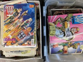 Two boxes Judge Dread comics 80s and later