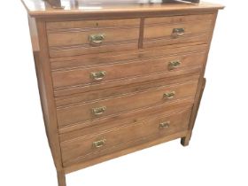 Edwardian chest of two short and three long drawers