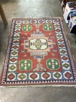 Turkish rug with geometric decoration