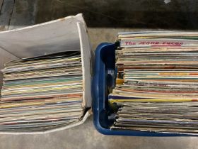 Two boxes of records