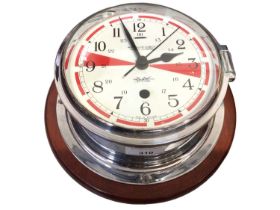 Sestrel ship's bulkhead clock by Henry Browne & Son Ltd, similar style brass barometer, one other an