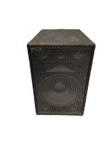 Large speaker with two carrying handles. Approximately 76cm tall by 47cm wide.