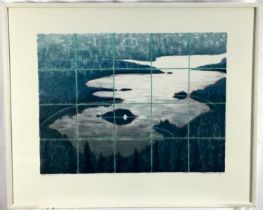 Sten Duner (b. 1931) lithograph, untitled, signed and dated 1986, 19/XX, 44cm x 58cm in glazed frame