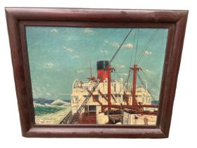 E Ernest Burrage, oil on canvas, liner, signed and dated, 35 x 44cm, framed