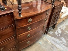 19th century bow front chest of drawers