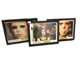 David Bowie in Ziggy Stardust and the Spiders from Mars, three framed lobby cards