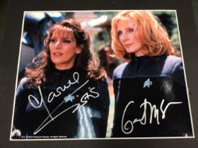 Autographed Star Trek photograph of Marina Sirtis and Gates McFadden, with certificate of authentici