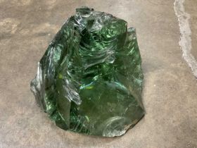 Large green obsidian specimen