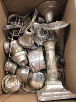 Group of broken silver and white metal pieces/ parts