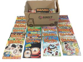 Large collection of Beano magazines, 1990's and early 2000's. Together with Dandy magazines, 1990's