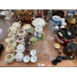 Group of mixed china, glassware and sundries to include T G Green Cornish ware, Poole and a Clarice