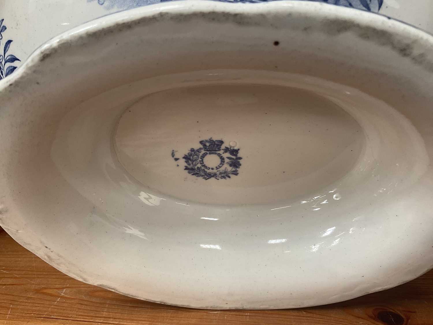 Early 19th century Copeland & Garrett (1833-1847) blue and white pedestal bowl - Image 2 of 7