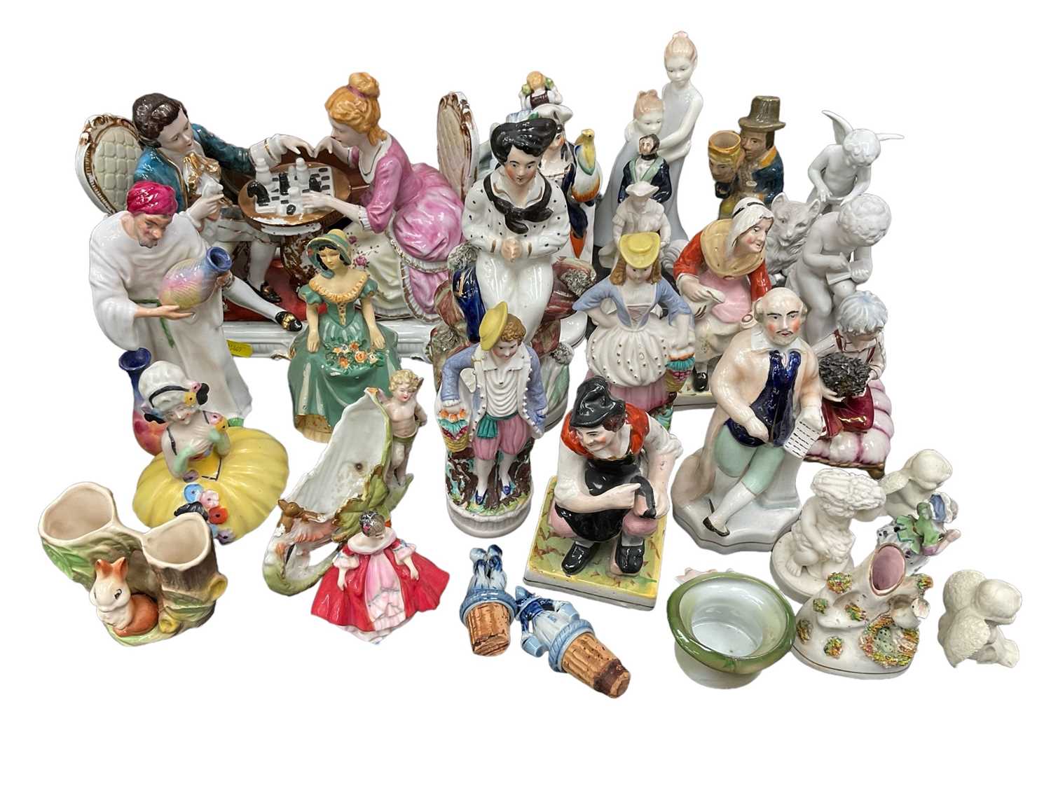 Large quantity of antique and later figure and figurines