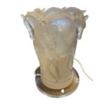 Lalique style equine lamp