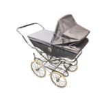 Silver Cross grey coach built prams and accessories