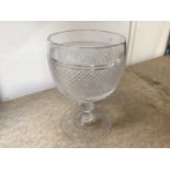 Early 19th century glass rummer with hobnail cut decoration