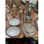 Collection of silver plated wares to include cutlery and teaset.
