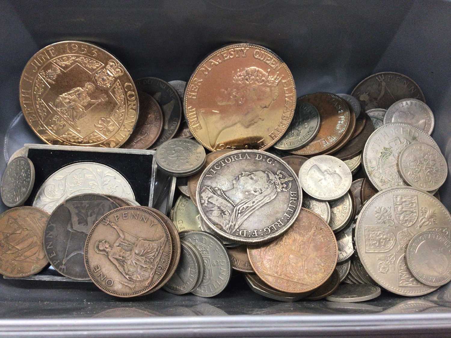 Collection of coins to include a Victorian silver Crown - Image 2 of 2
