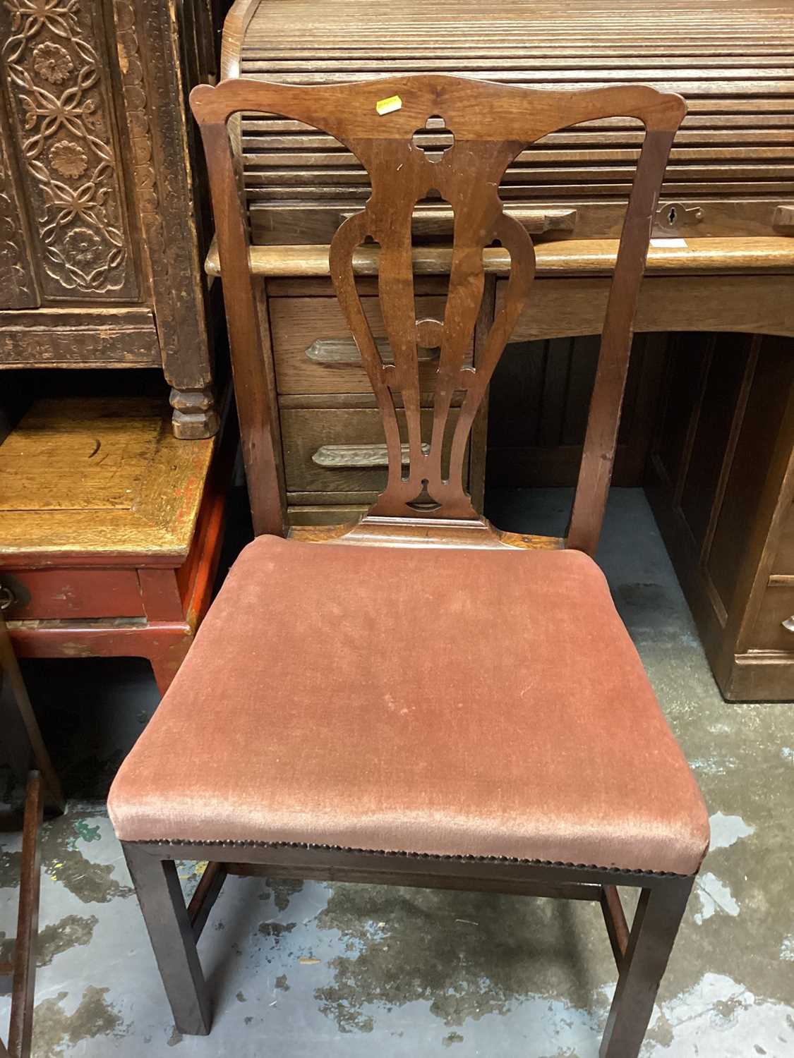 Set six Victorian Chippendale chairs (1 non-matching) and a Victorian high chair - Image 4 of 4