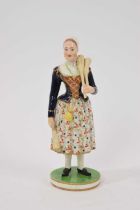 Derby figure of a broom seller, circa 1815-20