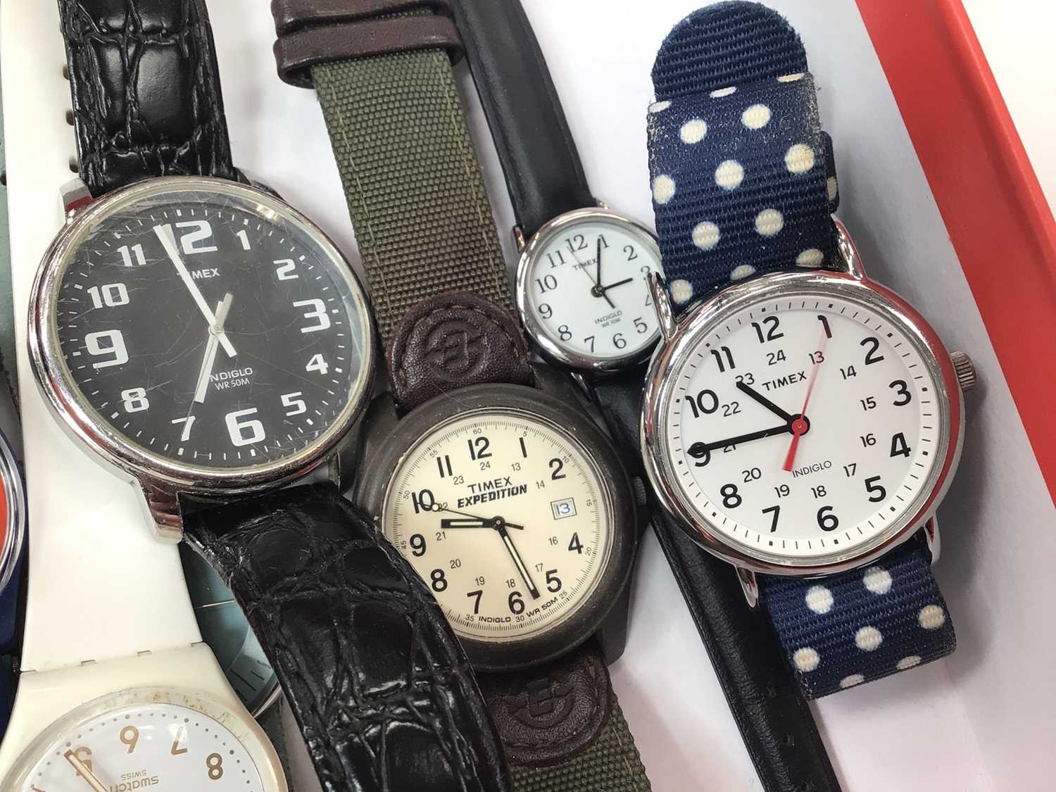 Group of wristwatches including Times Expedition, three other Timex, four Swatch, Orla Kiely, Sekond - Image 2 of 4