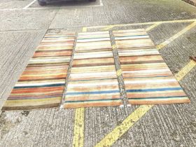 Three contemporary John Lewis runners, 240cm x 70cm