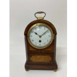 Good quality Edwardian mantel clock with French 8 day movement by Victor Reclus of Paris, with ename